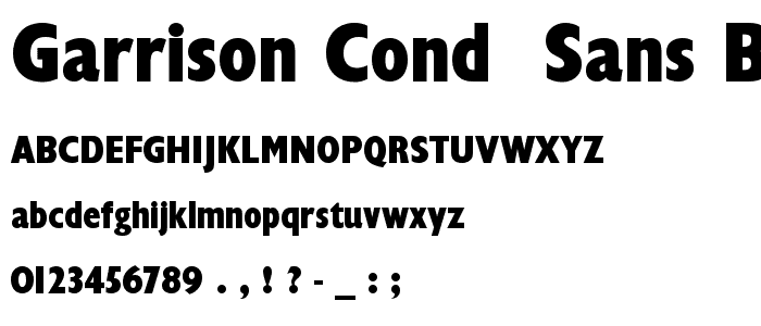 Garrison Cond. Sans BOLD font
